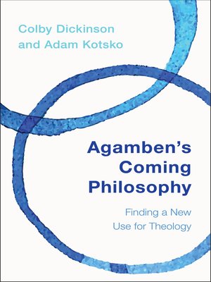 cover image of Agamben's Coming Philosophy